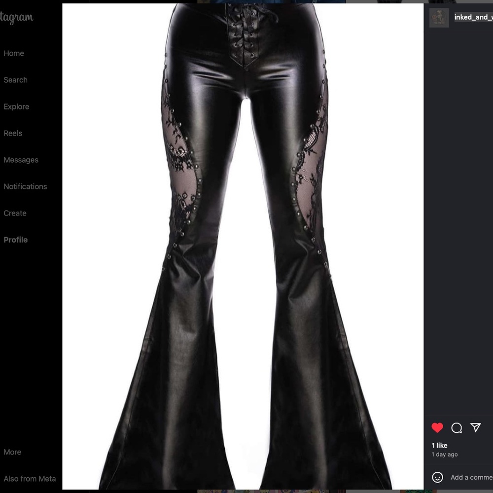 Kill Star Stretchy Lace up Pants